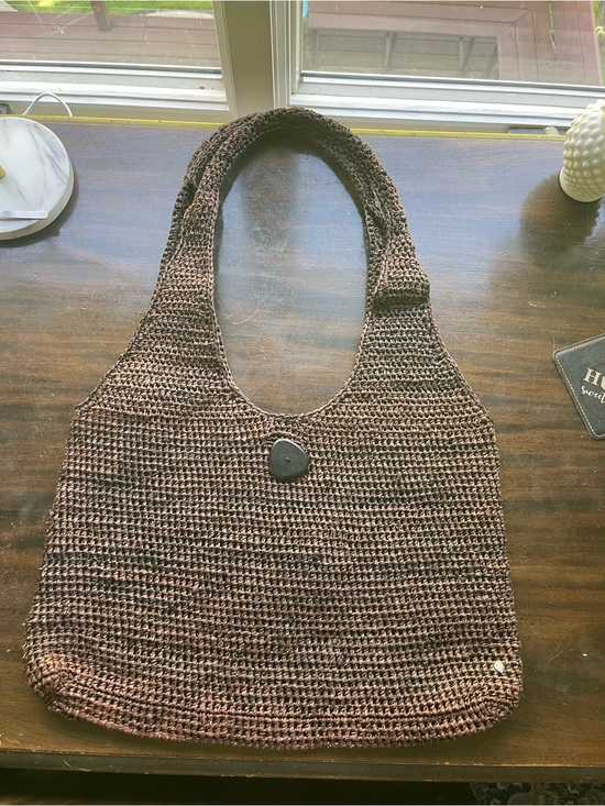 Helen Kaminski Handbags - NWOT - Helen Kaminski Dark Brown Handwoven Shoulder Bag Large Rolled Handles